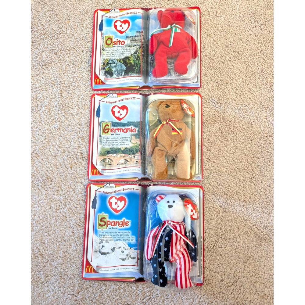 Vintage 2000 Ty McDonald's International Bears II Set Sealed NWT